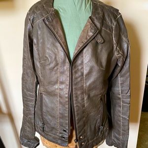 JouJou Brown faux leather jacket